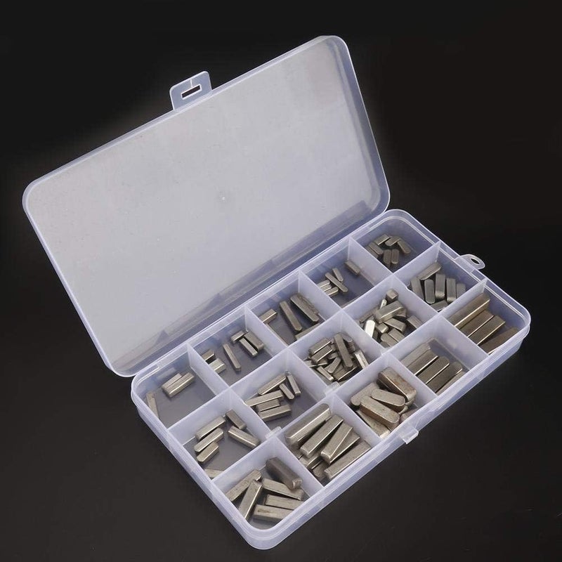 JADPES Steel Machine Keyway Assortment, 140PCS 12mm 16mm 20mm 25mm Professional Parallel Drive Shaft Key Round Ended Key for Shaft Type Fastening Connection - Image 4