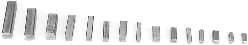 JADPES Steel Machine Keyway Assortment, 140PCS 12mm 16mm 20mm 25mm Professional Parallel Drive Shaft Key Round Ended Key for Shaft Type Fastening Connection - Image 2