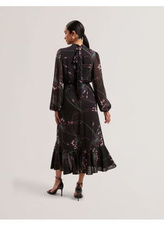 Ted Baker Printed Neck Tie Detail Dress  - Image 2