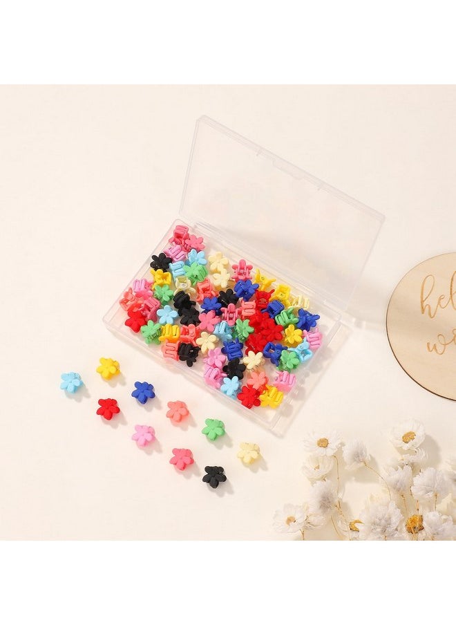 choicbaby choicbaby 60PCS Baby Hair Clips for Girls 10 Different Variety of Colors Cute Baby Hair Accessories Mini Flower Hair Clip for Infant Fine Hair  - Image 4