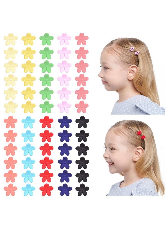 choicbaby choicbaby 60PCS Baby Hair Clips for Girls 10 Different Variety of Colors Cute Baby Hair Accessories Mini Flower Hair Clip for Infant Fine Hair  - Image 1