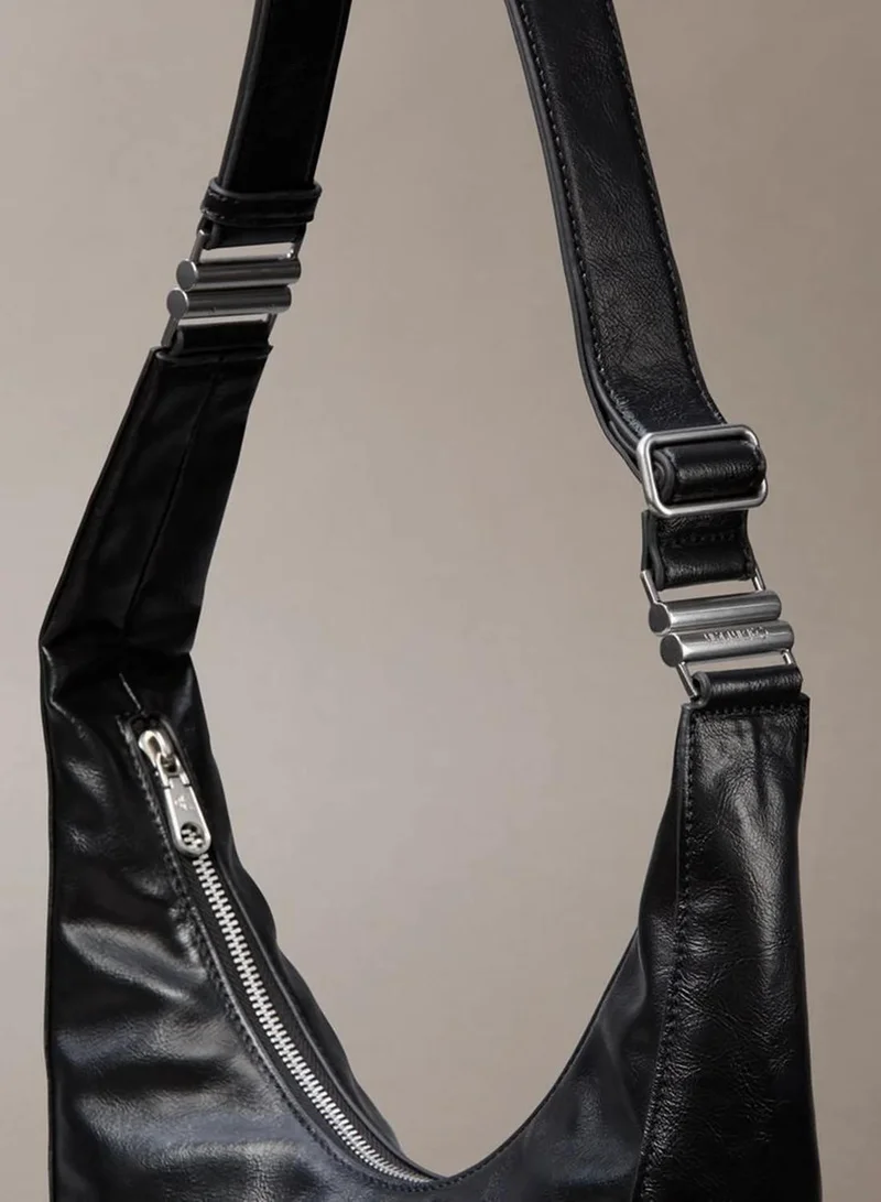 Calvin Klein Black Convertible Small Hobo Bag for Women | Best Price UAE