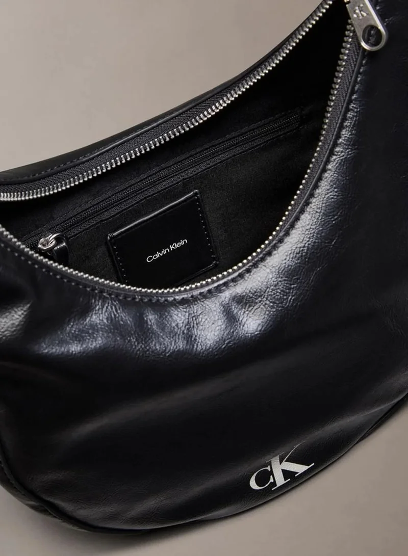 Calvin Klein Black Convertible Small Hobo Bag for Women | Best Price UAE