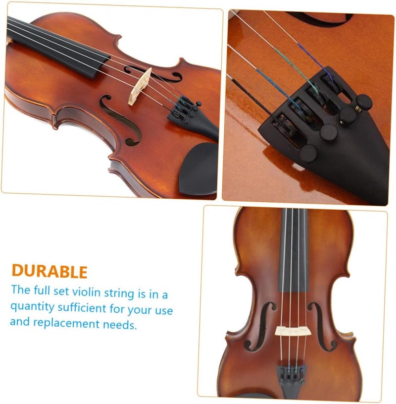 Alasum 8Pcs Violin Strings Full Set Replacement Strings Kit with Standard Tension for Acoustic Violin Players Beginner Friendly and Easy to Use - Image 5