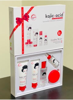 GUANJING Kojic Acid Skin Care Set 5 Pieces – Whitening Brightening Anti Dark Spots Hyperpigmentation Uneven Skin Tone with Cream Serum Toner Face Wash Sunscreen for All Skin Types  - Image 1