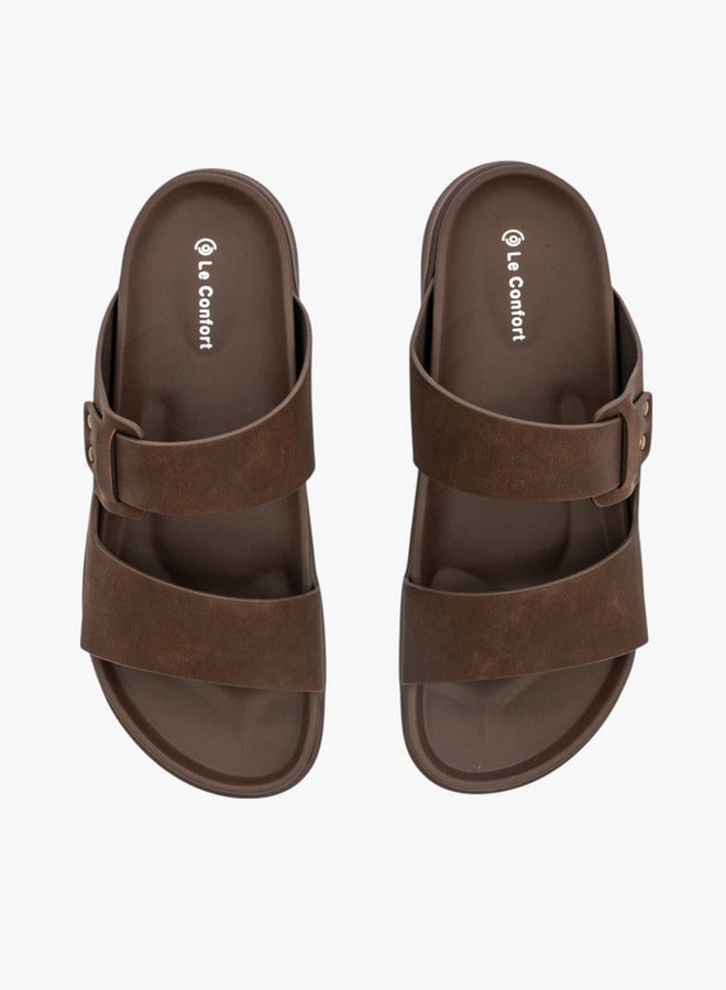 Le Confort Men Solid Slip-On Sandals - Image 1