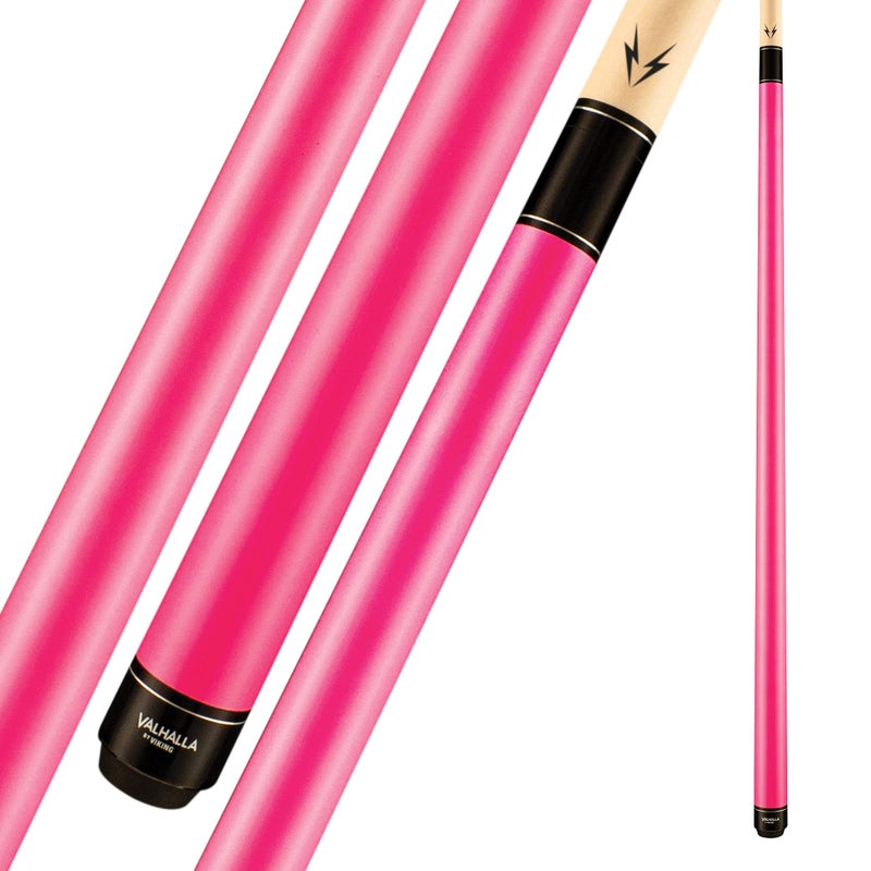 Viking Valhalla 100 Series Pool Cue Power Rings Performance Pool Stick for Home Pool Table Play 2 Piece 58 Inch Pool Cue with Resin Ferrule Stainless Steel Pin VA106 20oz Pink - Image 2