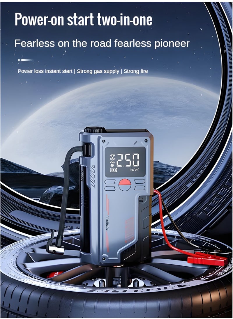 SUITU Jump Starter with Air Compressor 1000A 12V 150PSI 29.6Wh Car Battery Jump Starter 4.0L Gas 2.5L Diesel Smart Jumper with Display and Emergency Light  - Image 2
