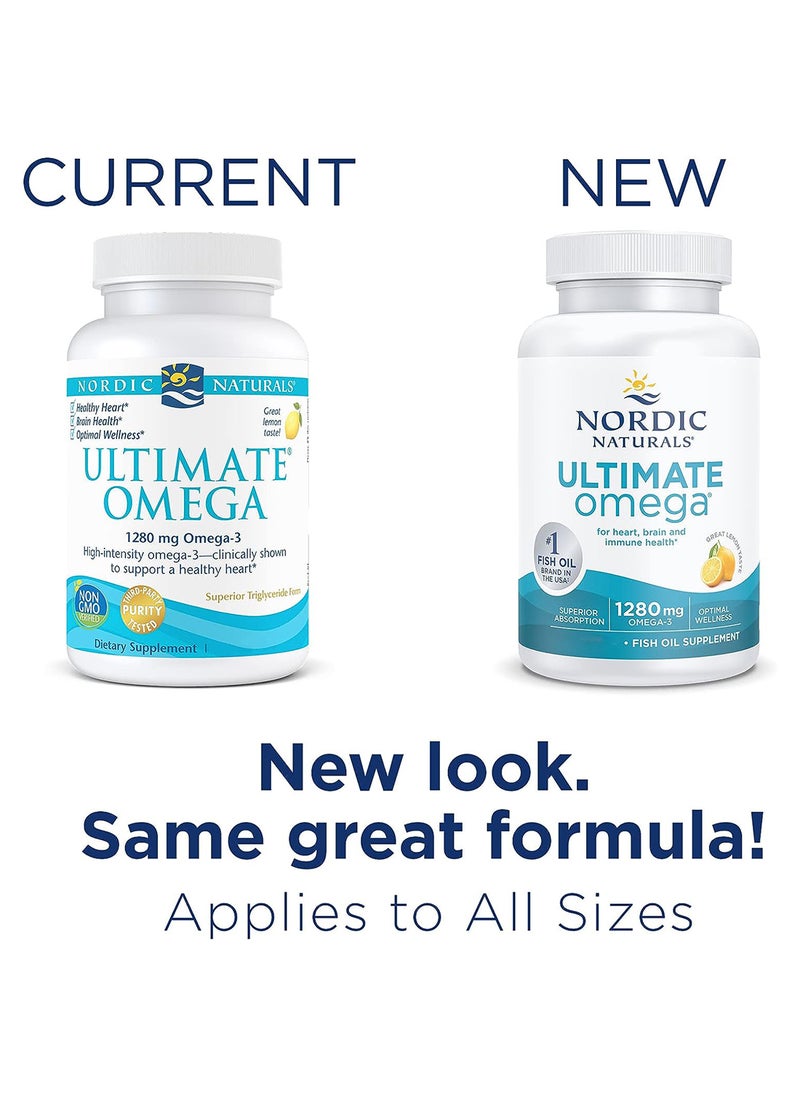 NORDIC NATURALS - Ultimate Omega Softgels Lemon 90 Count - Image 1