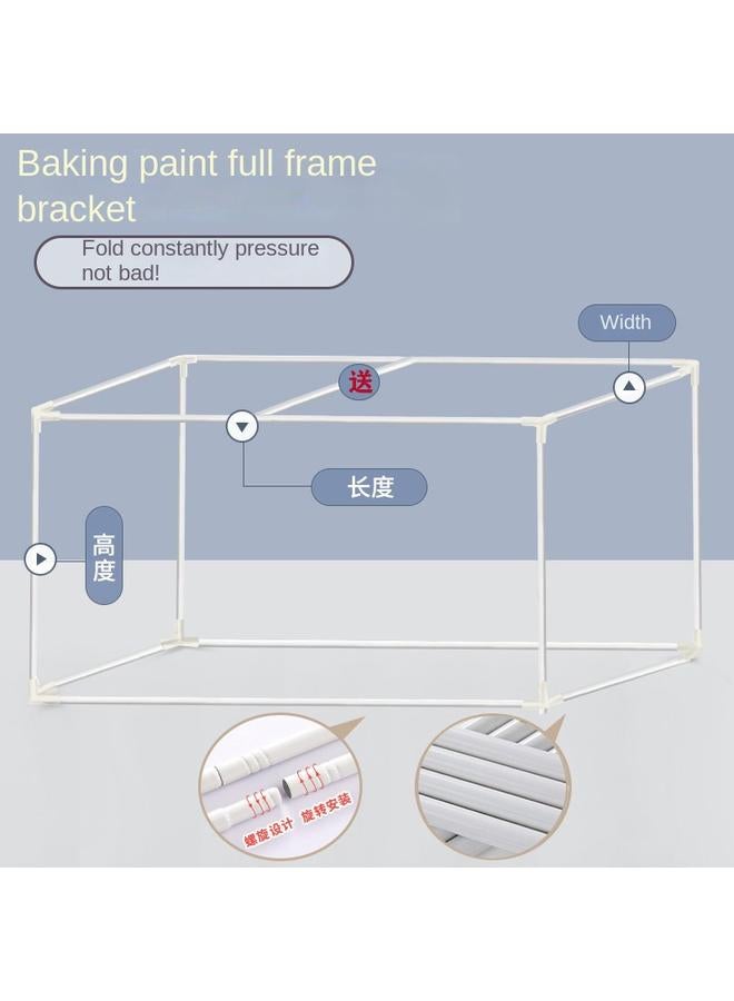 Bluejw Baking Paint Telescopic Bracket Student Shading Bed Curtain Mosquito Net Rod High Load-bearing Thickened Dormitory Upper And Lower Balls Universal Rack Art - Image 1