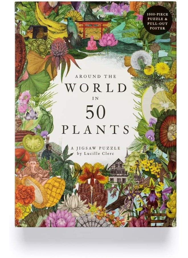 Laurence King Around the World in 50 Plants 1000 Piece Puzzle  - Image 2
