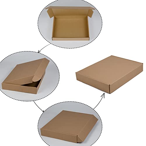 Sodissa 13x10x2 Inches Shipping Boxes Pack of 25, Brown Corrugated Cardboard Boxes for Small Bussiness - Image 4