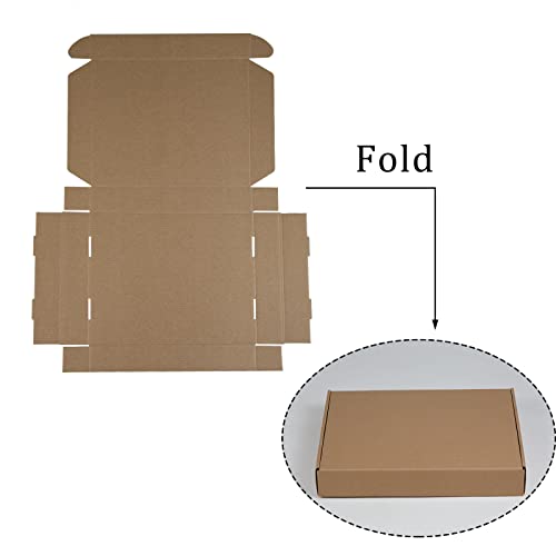 Sodissa 13x10x2 Inches Shipping Boxes Pack of 25, Brown Corrugated Cardboard Boxes for Small Bussiness - Image 3