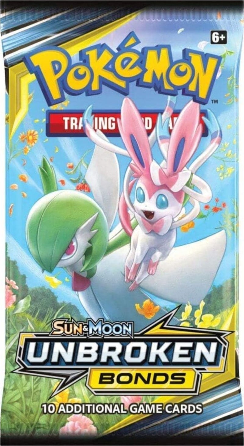 Pokemon Game Card Tcg Sun & Moon Unbroken Bonds Booster Pack - 3 Pack (30 Cards)