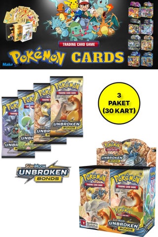 Pokemon Game Card Tcg Sun & Moon Unbroken Bonds Booster Pack - 3 Pack (30 Cards) - pzsku/ZED8B566F87AAD250B523Z/45/_/1737455027/14ef2d78-17dc-433b-ae94-29c4ce58873e