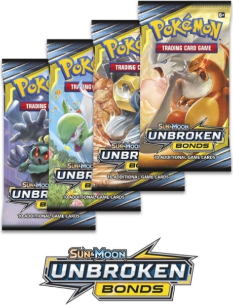 Pokemon Game Card Tcg Sun & Moon Unbroken Bonds Booster Pack - 3 Pack (30 Cards)