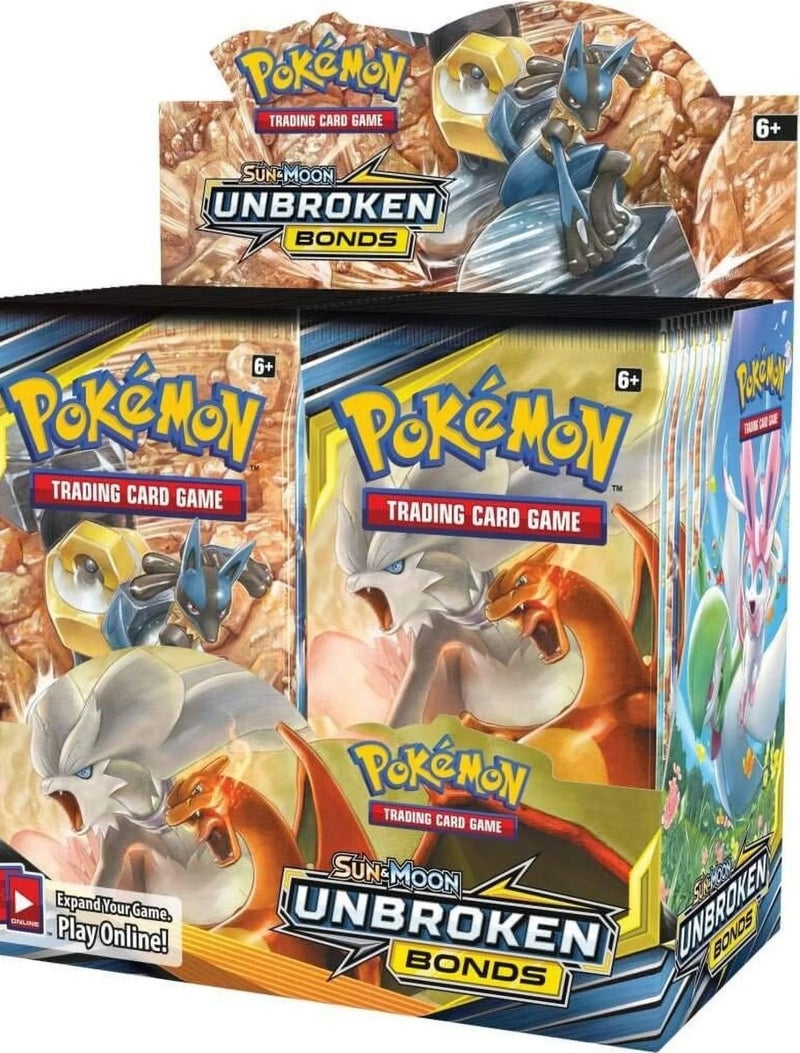 Pokemon Game Card Tcg Sun & Moon Unbroken Bonds Booster Pack - 3 Pack (30 Cards)
