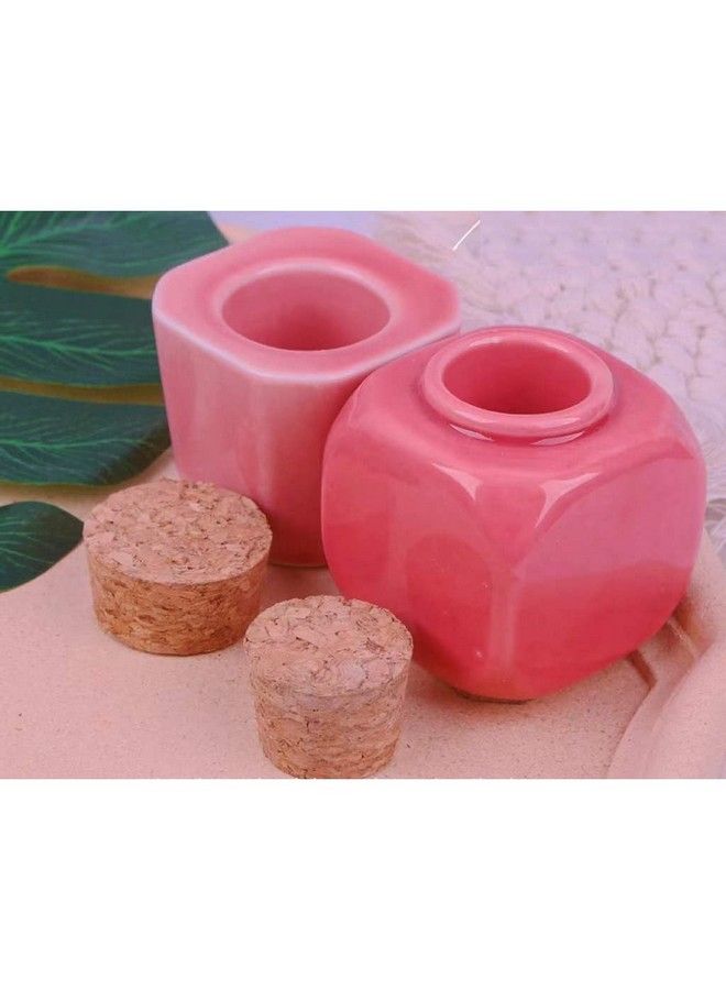 lasenersm 2Pcs Porcelain Material Dappen Dish With Soft Wooden Cap Nail Art Acrylic Powder Nail Art Tools Porcelain Cup Porcelain Dappen Cup Nail Art Acrylic Liquid Powder Dappen Dish Pink - Image 5