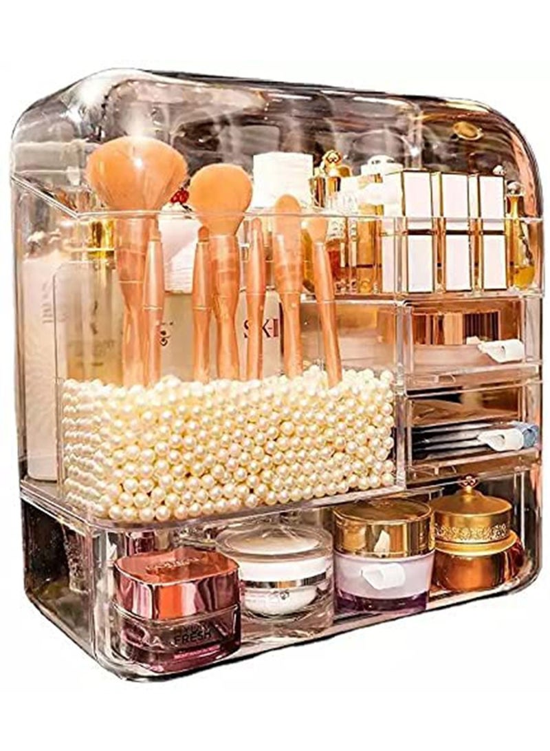 LIMOS Multifunctional Makeup Organizer with Pearls Dustproof For Brushes Lipsticks - Image 2