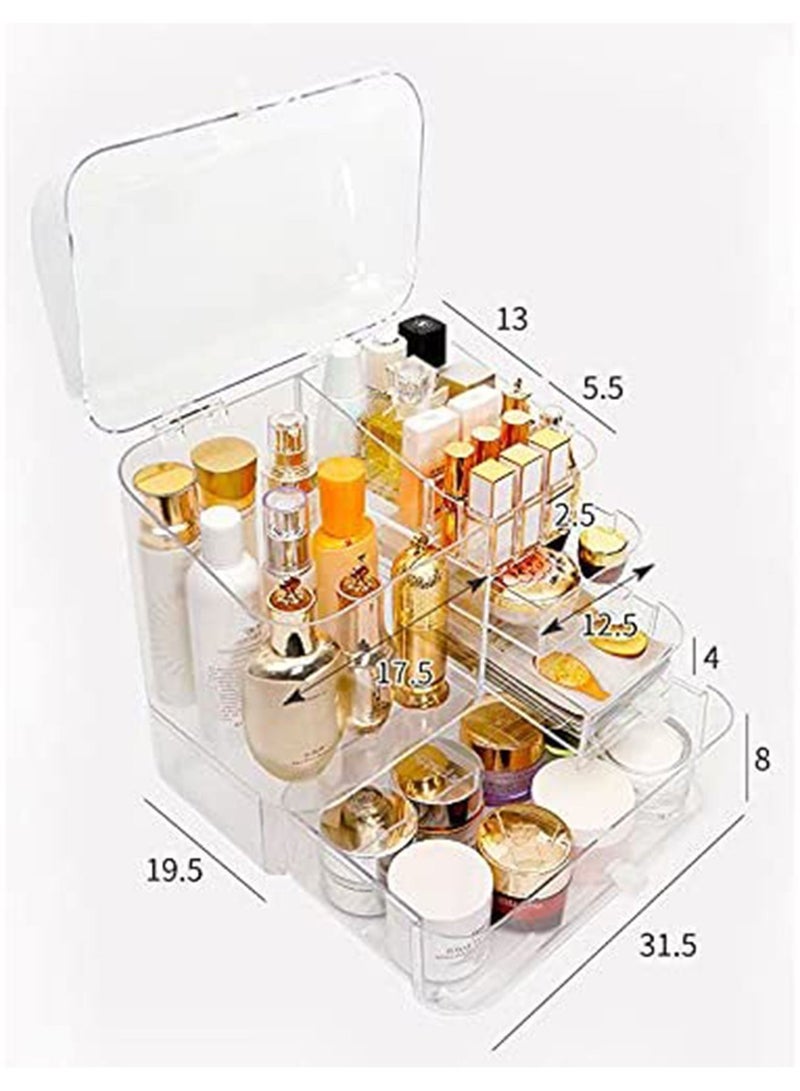 LIMOS Multifunctional Makeup Organizer with Pearls Dustproof For Brushes Lipsticks - Image 5
