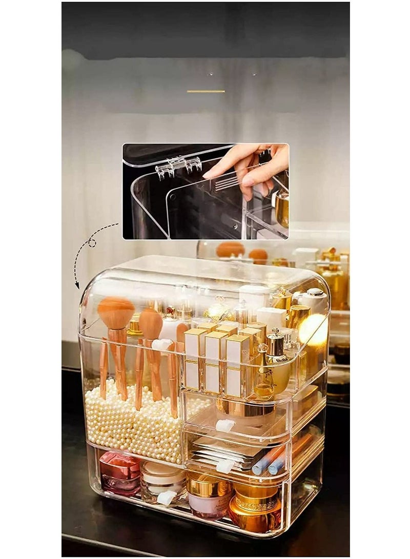 LIMOS Multifunctional Makeup Organizer with Pearls Dustproof For Brushes Lipsticks - Image 3