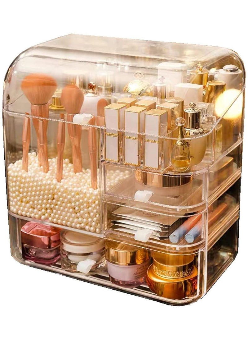 LIMOS Multifunctional Makeup Organizer with Pearls Dustproof For Brushes Lipsticks - Image 1