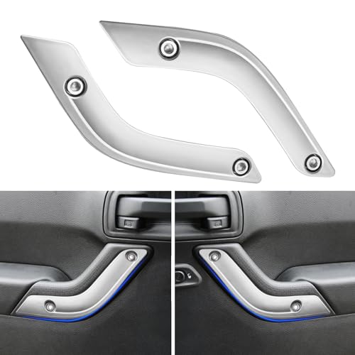 UOIENRT 2Pcs Interior Door Grab Handle Inserts Cover Trim Replacement for Jeep 2011-2018 Wrangler JK(Left+Right) - Image 2