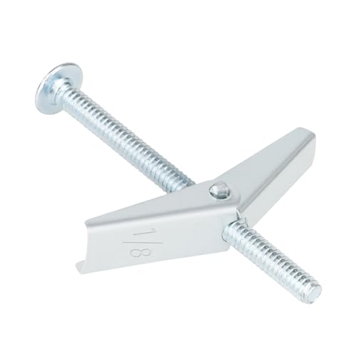 Aovchei 50 Pcs 1/8 Inch Toggle Bolts for Drywall, Heavy Duty Metal Drywall Anchors Kit, Dry Wall Anchors and Screws Kit, Butterfly Anchors for Ceiling, Sheetrock, Hollow Wall - Image 1