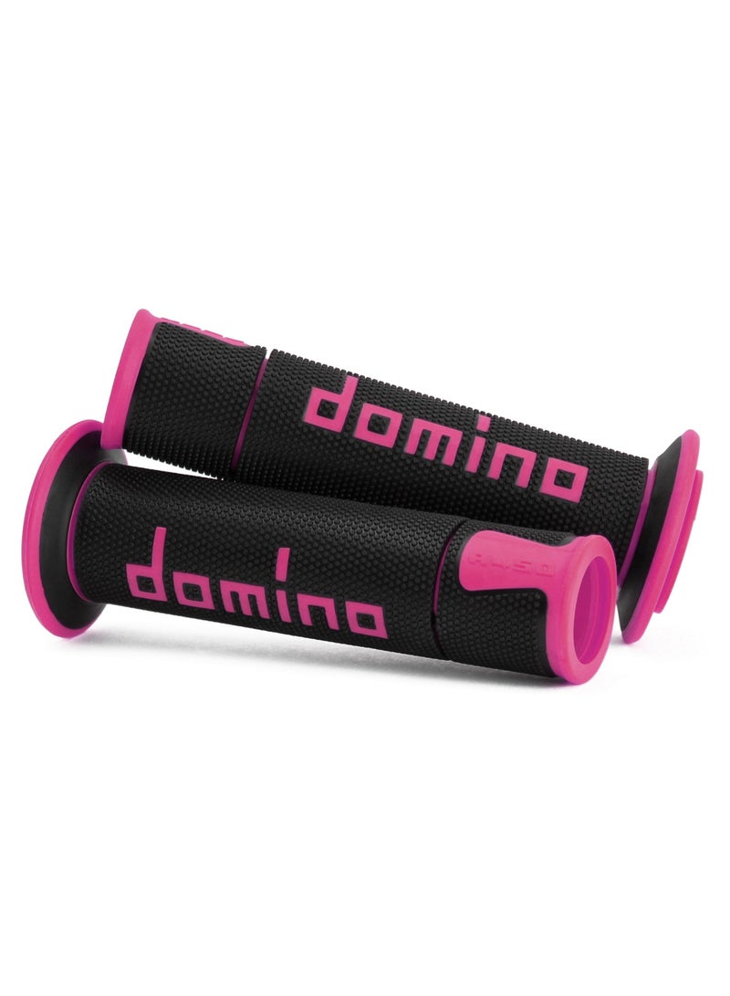 Domino Racing A450 On-Road Racing Grips – Black/Fuchsia