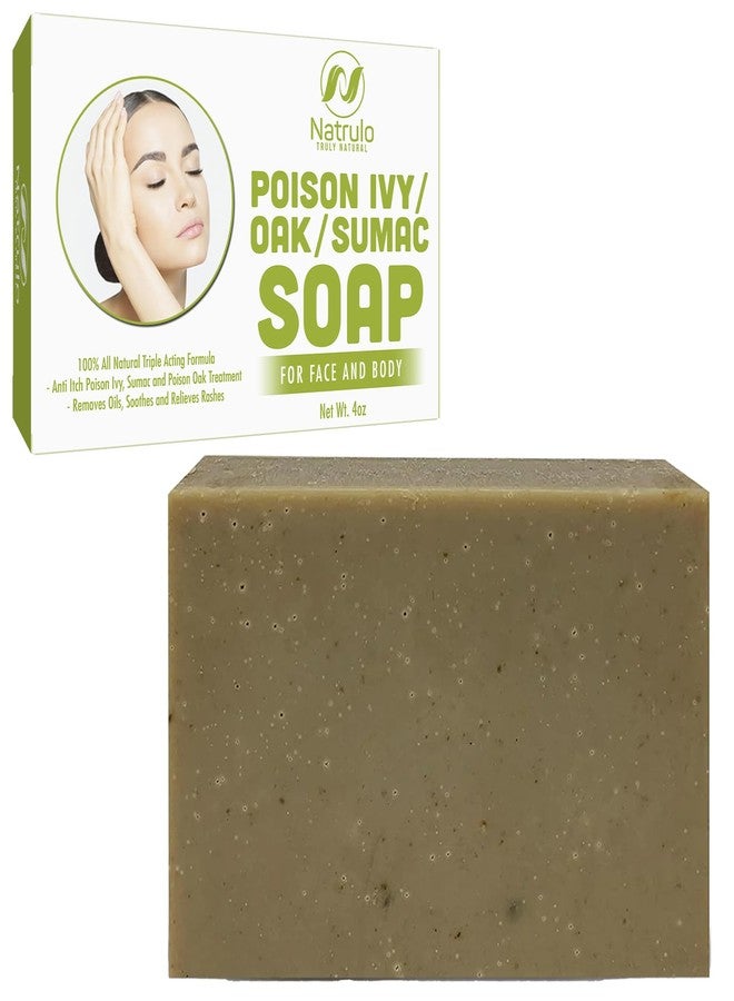 Natrulo Poison Ivy Soap Bar - All Natural Poison Ivy Treatment - Anti-Itch Soap Skin Cleanser Bar for Poison Ivy, Poison Oak & Sumac - Removes Oils, Soothes & Relieves Rashes - 4 oz Bar Made in USA - Image 1