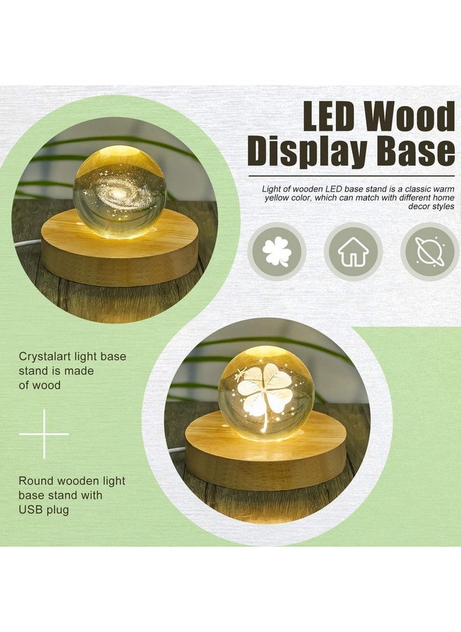 Honoson 8 Pcs Wooden LED Display Base Lighted Base for Crystal Art Wood Display Lighted Base for Glass Art LED Lighted Base for Display 3D Crystal Glass Warm Light (Round Surface Style) - pzsku/ZED8BA280ECD26D5DDA6DZ/45/_/1740982607/4b583061-fbff-4b28-8568-dd25f1258959