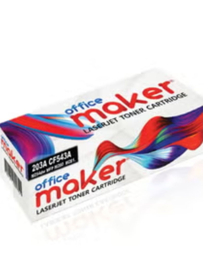 Office Maker 203A CF543A Laserjet Toner Cartridge for HP Printer Magenta - Image 1