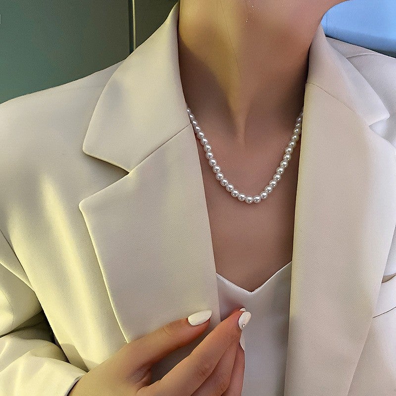 Generic Korean Layered Pearl Tassel Choker Necklace 12. Small pearl necklace 