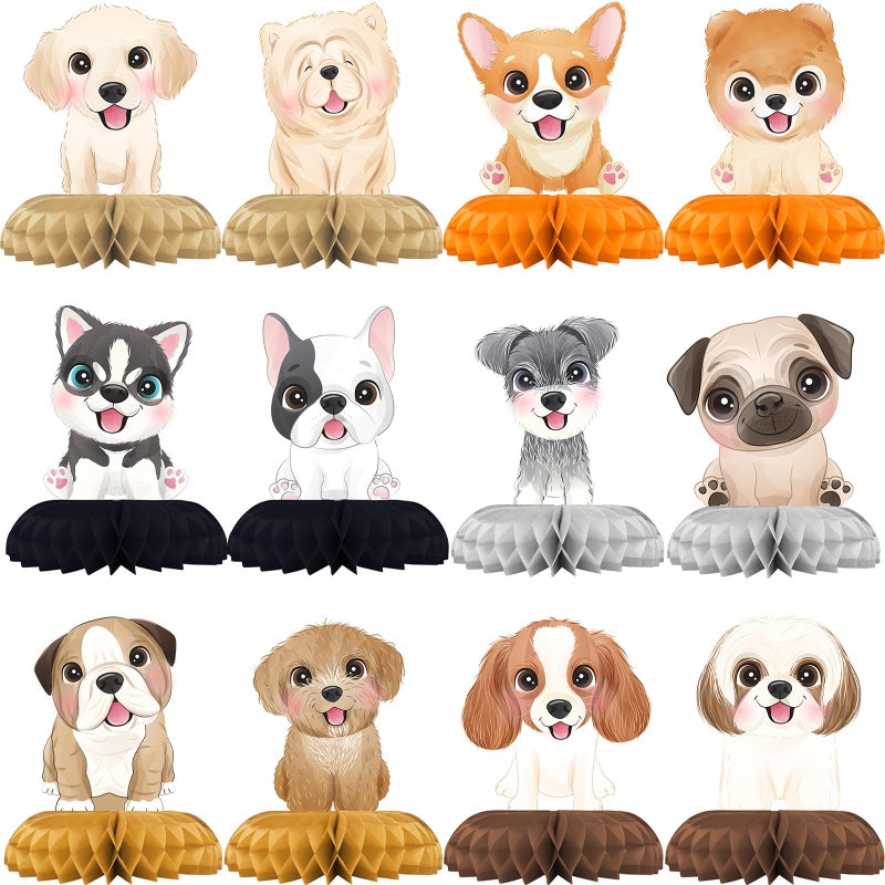 BonBeeDesign 12 Pack Puppy Table Decorations Puppy Party Decorations for Kids Birthday and Baby Shower Puppy Table Toppers - Image 3