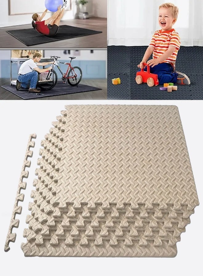 مجموعة أرضيات غرفة الأطفال - سجادات أرضية متشابكة من إسفنج EVA الناعم، ناعمة، غير قابلة للانزلاق، مقاومة للماء، سهلة التنظيف، رائعة لغرفة النوم وغرفة المعيشة والاستخدام الخارجي - Image 1