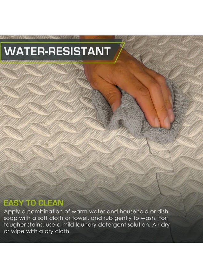 مجموعة أرضيات غرفة الأطفال - سجادات أرضية متشابكة من إسفنج EVA الناعم، ناعمة، غير قابلة للانزلاق، مقاومة للماء، سهلة التنظيف، رائعة لغرفة النوم وغرفة المعيشة والاستخدام الخارجي - Image 3