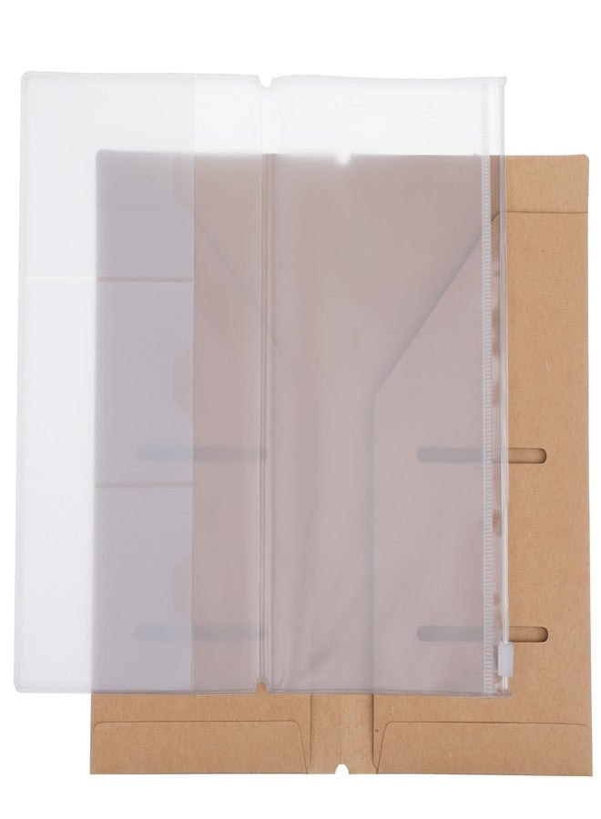 HaiFafafaing File Folder and Zipper PVC Pouch - Journal Inserts for Standard Size Traveler's Notebook - Personal Organizer Accessories Pack - Image 1