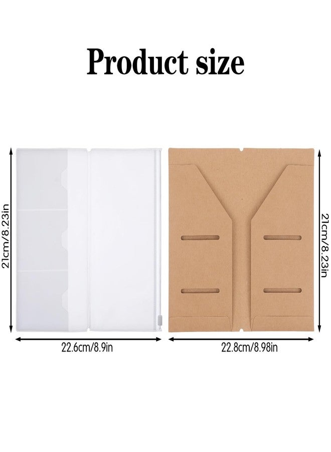 HaiFafafaing File Folder and Zipper PVC Pouch - Journal Inserts for Standard Size Traveler's Notebook - Personal Organizer Accessories Pack - Image 2
