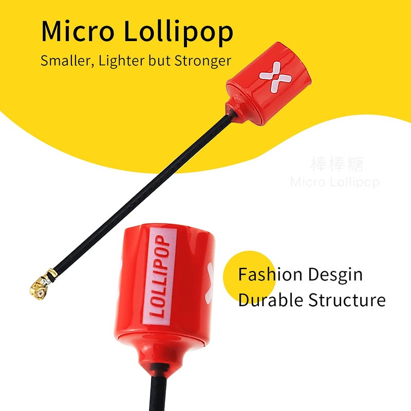 FOXEER Lollipop FPV U.FL Antenna 5.8G 2.3dBi Super Mini RHCP Antenna UFL for RC Drone FPV Quadcopeter Multicopter TX/RX (65mm) â€¦ - Image 2