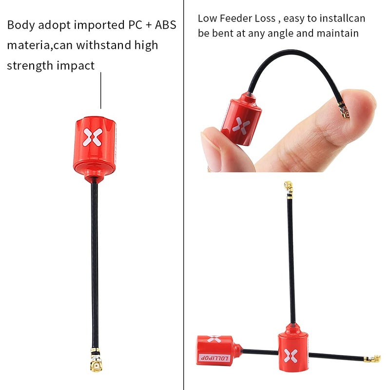 FOXEER Lollipop FPV U.FL Antenna 5.8G 2.3dBi Super Mini RHCP Antenna UFL for RC Drone FPV Quadcopeter Multicopter TX/RX (65mm) â€¦ - Image 3