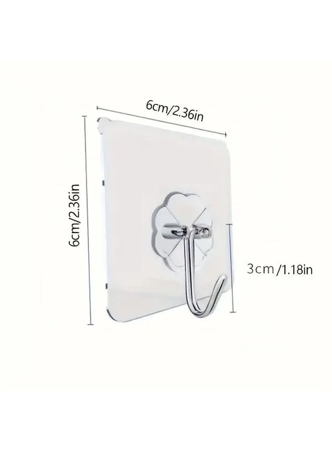 15PCS Transparent Multi Purpose Adhesive Hooks For Kitchen Bathroom Wall Storage - Image 5