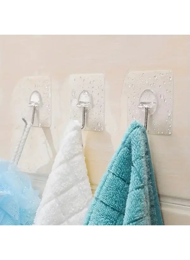 15PCS Transparent Multi Purpose Adhesive Hooks For Kitchen Bathroom Wall Storage - Image 3