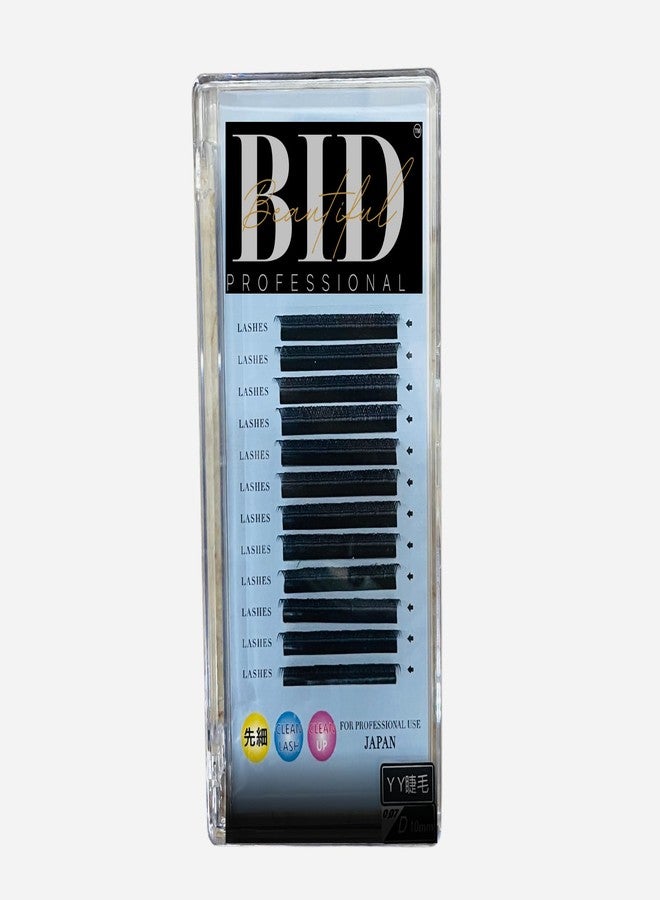 بيد مستلزمات وصلات الرموش BID YY، رموش y lash 0.07mm، رموش جاهزة رباعية الأبعاد سهلة التفرع، رموش روسية كثيفة، رموش صناعية من المنك غير لامعة، 12 صفًا، رموش متقاطعة مروحية (YY D0.07 10 مم) - Image 1