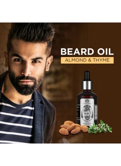 The Man Company 100% Natural Beard Oil - 50 Ml With Almond & Thyme For Faster, Thicker & Longer Beard | Best Beard Growth Oil For Men, Nourishes & Strengthens Uneven Patchy Beard  - Image 5