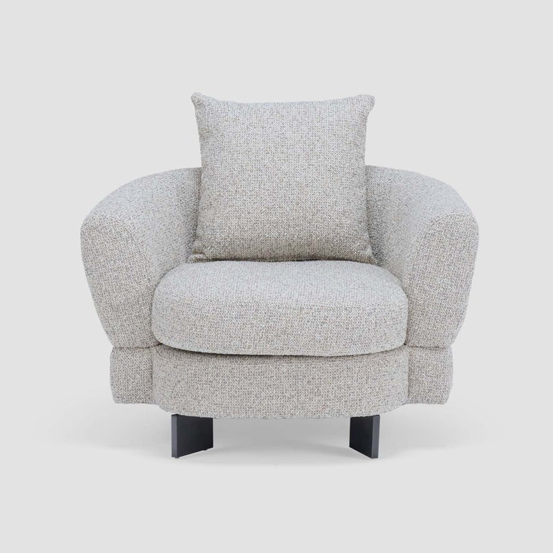 AL HUZAIFA FURNITURE Philomena Bucket Accent Chair, Upholstered In Fabric - Image 2