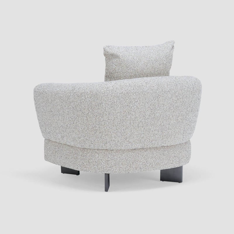 AL HUZAIFA FURNITURE Philomena Bucket Accent Chair, Upholstered In Fabric - Image 5