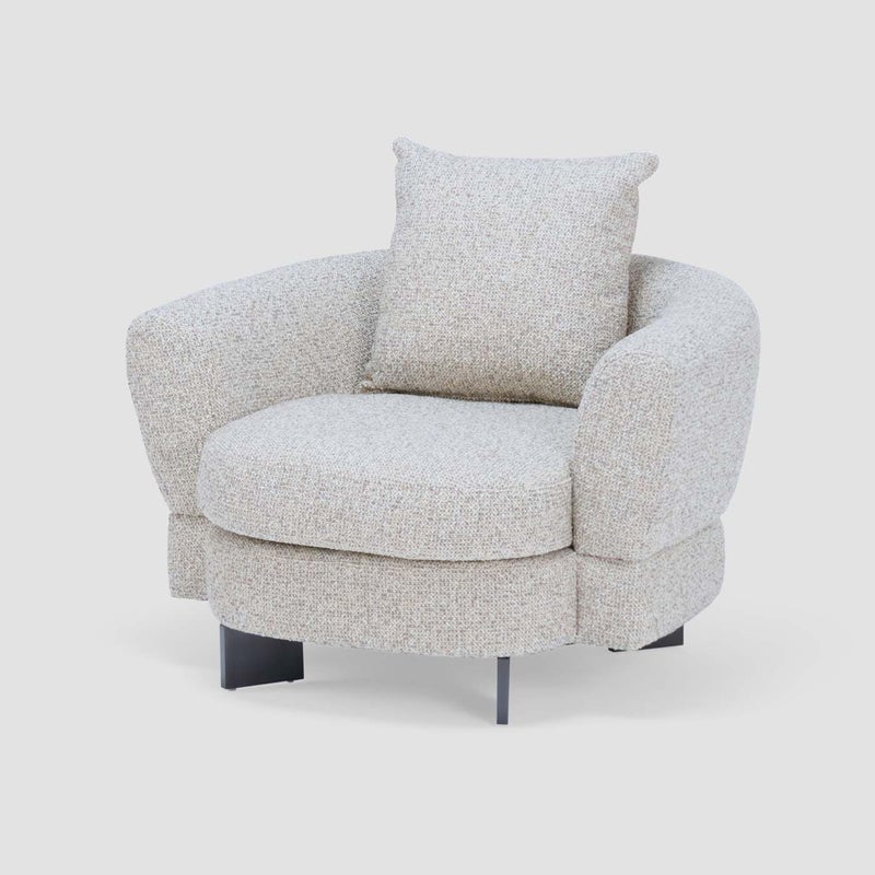 AL HUZAIFA FURNITURE Philomena Bucket Accent Chair, Upholstered In Fabric - Image 1