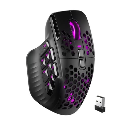 SOLAKAKA SM809 Pro MMO Gaming Mouse with 9 Side Buttons24000 DPI RGB Mouse for Gamer16 Programmable Macros MMO MouseBlack - Image 1