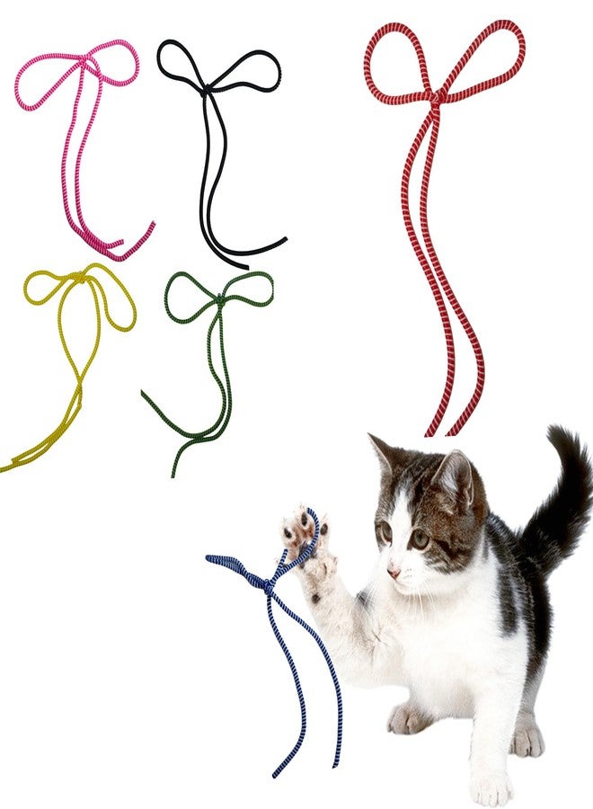 Pulsatex 6 Color Cat String Toys Set, Durable for Interactive Games for Swatting, Biting, Hunting, and Active Healthy Play Interactive Cat Toys Indoor Cats - Image 1