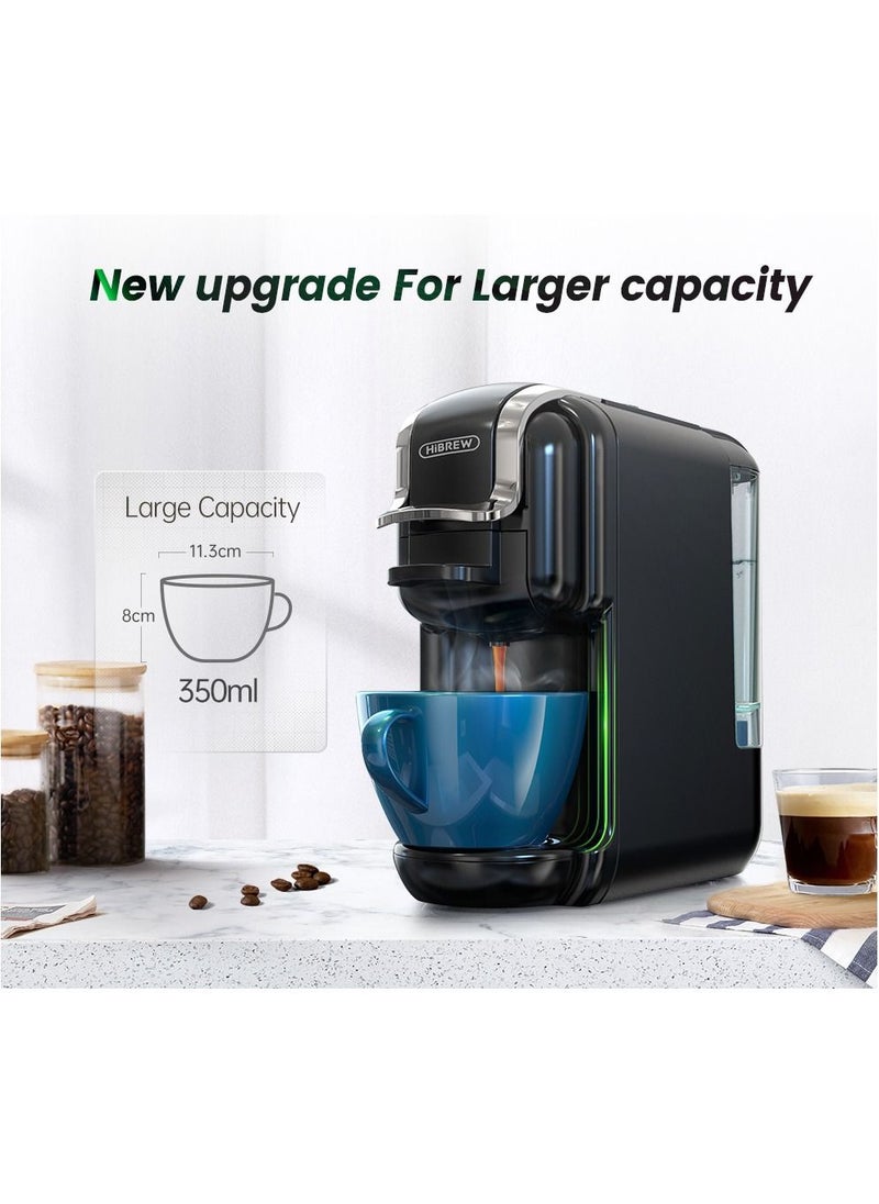 HiBREW - New 5 in 1 Capsule Coffee Machine With 7 Levels Water Volume Adjustment Black - Image 1